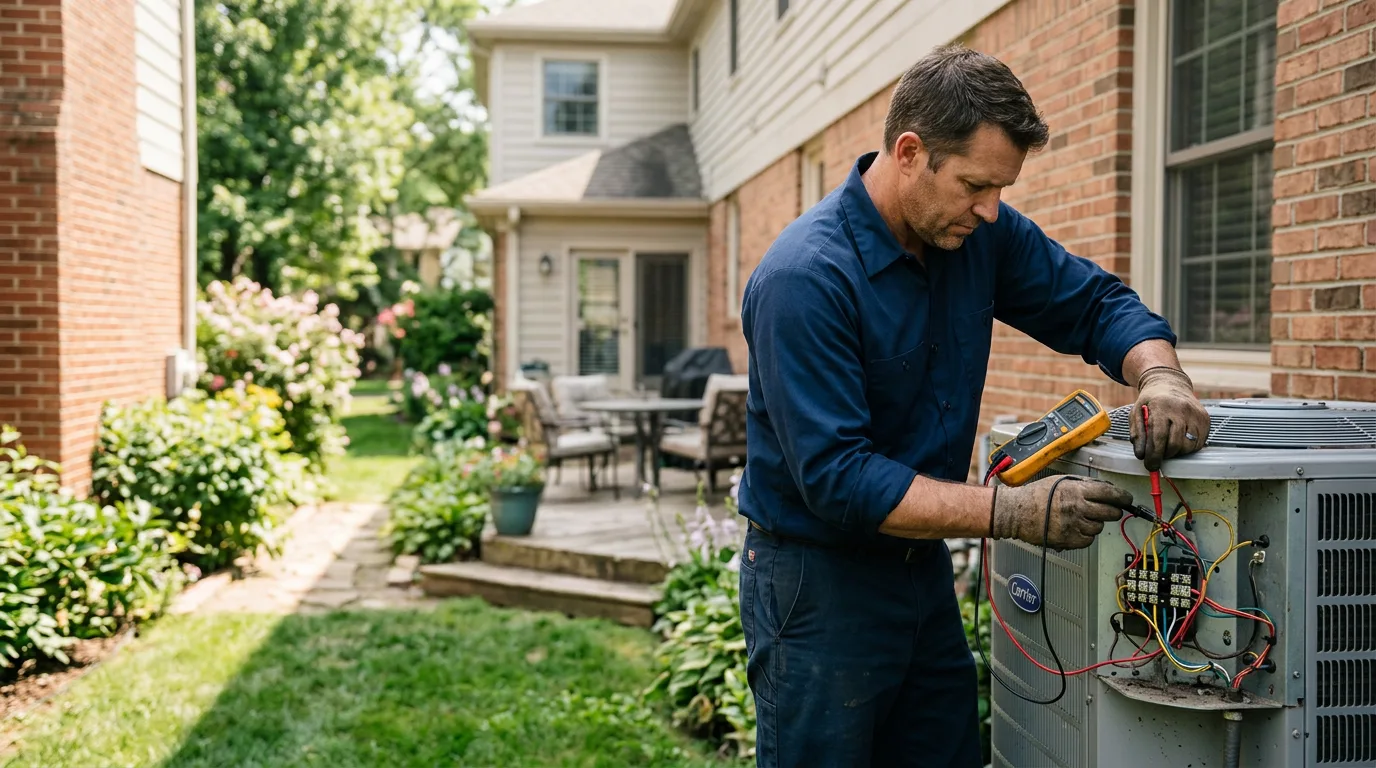 HVAC technician working near San Rafael, NM